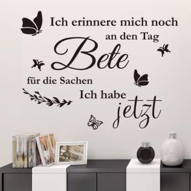 Imagem de Adesivos de parede Citação alemã pela qual me lembro do dia em que ore