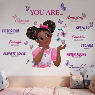 Imagem de Adesivos de parede inspiradores para crianças. Você é positivo - yiwei