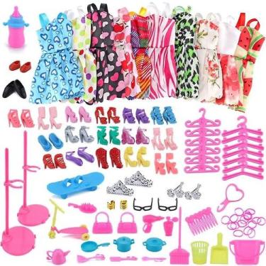 Imagem de Conjunto de roupas de boneca Barbie Conjunto de roupas modernas 85 uni