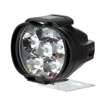 Imagem de Farol De Moto À Prova d'Água Com 6 LEDs, Luzes Auxiliares, Lâmpada De 
