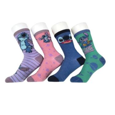 Imagem de Meia Infantil Disney Marvel Princesas Kit 4 Pares - Jolitex, Mickey, 8