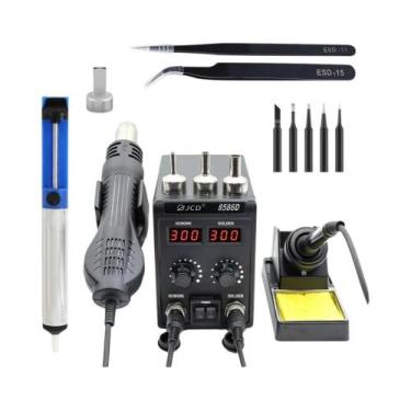 Imagem de Estação De Soldagem LED Com Temperatura Ajustável E Pistola De Ar Quen