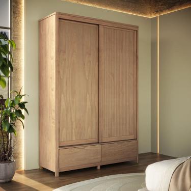 Imagem de Guarda Roupa Madeira Maciça 3303U Nest 02 Portas de Correr e 02 Gavetas Tauari Finestra