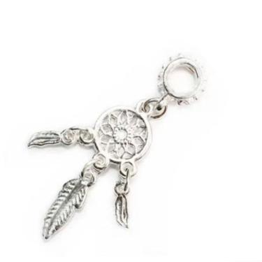 Imagem de Pingente Filtro dos Sonhos Banho Prata Pulseiras de Berloque - Pulseir