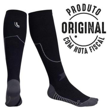 Imagem de Meia de Compressão 3/4 Lupo Emana Corrida Original, P, Preto