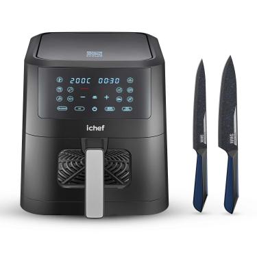 Imagem de Airfryer Ichef Smart Vision 6L e Conjunto de 2 Facas Ichef Special Cut Azul | 127V