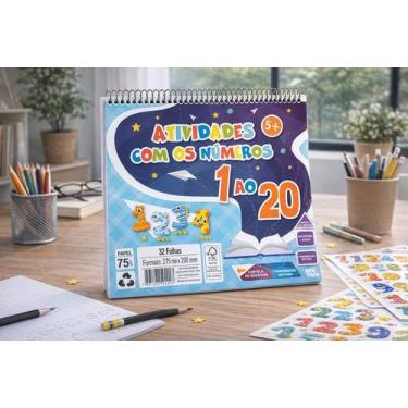 Imagem de Caderno de Atividades Com Números 32 Folhas - Sem Marca