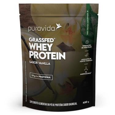 Imagem de Whey Protein Grassfed Baunilha 450g - PuraVida-Unissex