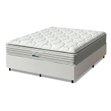 Imagem de Cama Box Casal King Colchão Molas Ensacadas Granville Com Pillow Probel 193x203x66cm Br...