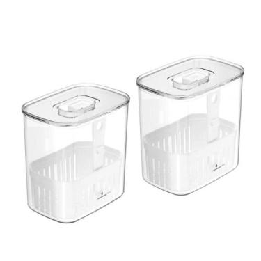 Imagem de Kit 2 Organizadores De Geladeira Porta Temperos Frescos Clear Fresh 1,