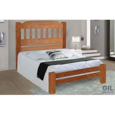 Imagem de Cama Queen size Roma de Madeira Maciça Angelim Pedra/Tauari - Cerejeir