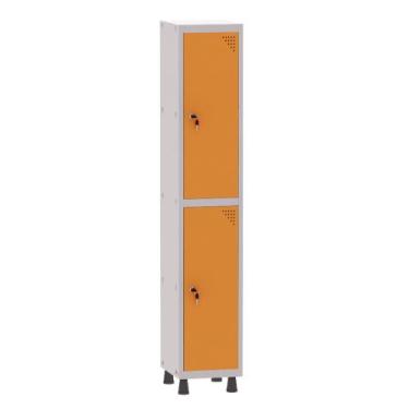 Imagem de Armário Guarda Volume Locker Roupeiro 1 Vão 2 Portas Aço GRF501/2 Cinz