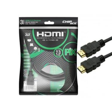 Imagem de Cabo HDMI 2.0 4K HDR Dourado 3M para Áudio e Vídeo Impecável 0182223 -