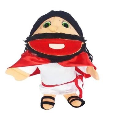 Imagem de Fantoche Jesus De Mão Personagem Bíblico 42cm FANTOCHES GONZAGA