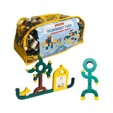 Imagem de Brinquedo Pedagógico de Encaixe Monta Tudo 1000 Peças para Desenvolvimento Infantil Sonho de Criança