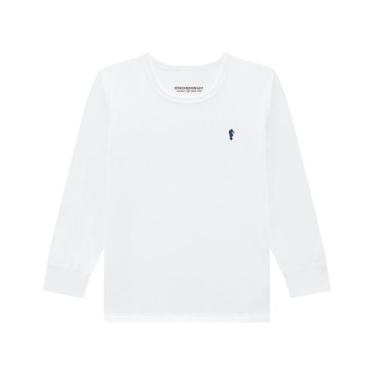 Imagem de Blusa Segunda Pele Térmica Menino Proteção Onda Marinha, Branco, 2