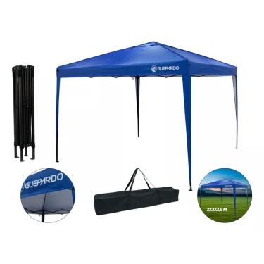 Imagem de Gazebo Articulado Pratiko 3x3 para Sombra em Acampamentos Praias Eventos e Lazer Estrutura em Aco Guepardo