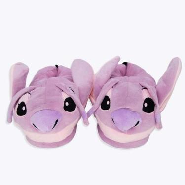 Imagem de Pantufa 3D Angel Pelúcia Stitch Tamanho G Zona Criativa 39 ao 41