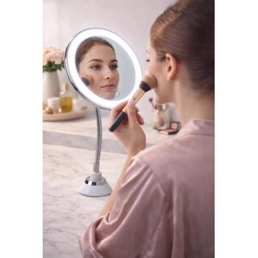 Imagem de Espelho Maquiagem Iluminação Make Nitidez Visualização Rosto Batom Bas