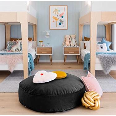 Imagem de Futton Turco Redondo Veludo Paris Ø70cm Preto