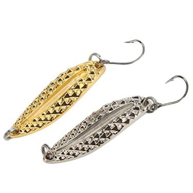 Imagem de Isca de pesca, superfície em forma de diamante em liga de zinco Isca de pesca de água doce para trutas para pescadores no rio(3,5g)