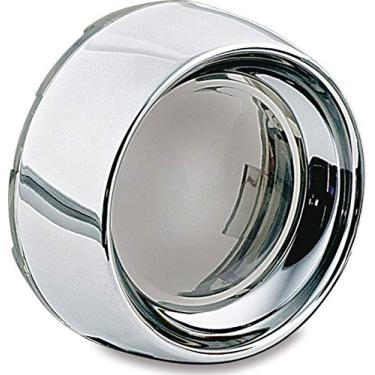 Imagem de Kuryakyn Acessório de iluminação de motocicleta 2107: Bisel de prato profundo para motocicletas Harley-Davidson 2000-19 com luzes de seta/pisca-alerta, lente fumê, cromada, 1 par