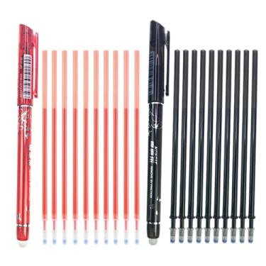 Imagem de Caneta que apaga com calor ou borracha (2 canetas + 10 refis Pretos + 10 refis Vermelhos)