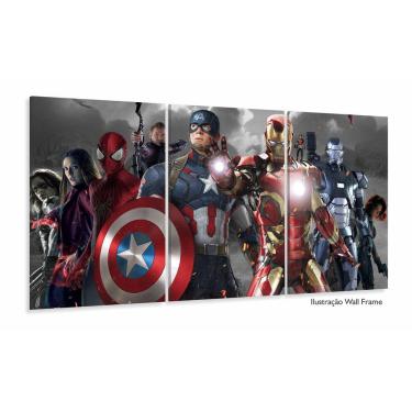 Imagem de Quadro Decorativo Avengers A 5 peças 120x60 cm em tecido