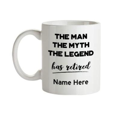 Imagem de Caneca personalizada de aposentadoria, The Man The Myth The Legend has Retired, Presente de aposentadoria, Presente para professor, colega de trabalho, engenheiro, médico, ideia de presente de aposentadoria mecânica, presente de aposentadoria com nome personalizado