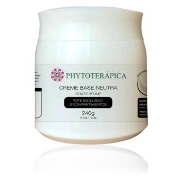 Imagem de PHYTOTERAPICA - Creme Base Neutra - Aromaterapia - Hidrata a pele, deixando-a macia, sendo um excelente carreador para diluição dos óleos essenciais - Pote com 2 compartimentos - Sem Perfume, 240g