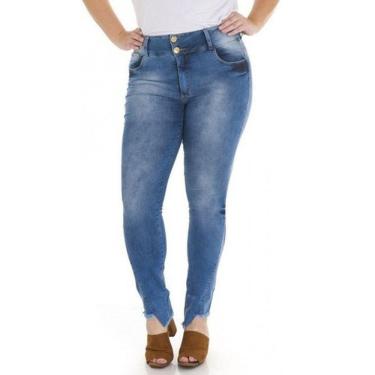 Imagem de Calça Fem. Anti Regra Plus Size / Ecolife Jeans Com Elastano