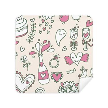 Imagem de Loves Flower Plant Paint Glasses Pano Limpador de Tela Tecido Camurça Pacote com 2