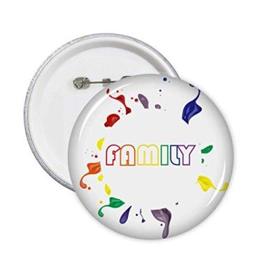 Imagem de LGBT Bandeira de arco-íris Família Art Deco Presente Fashion Pins Emblema Botão Decoração Acessório 5 peças