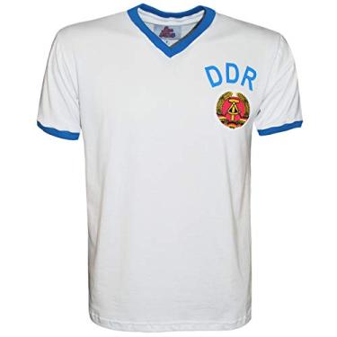 Imagem de Camisa DDR Alemanha Oriental 1974 Liga Retrô Branca p