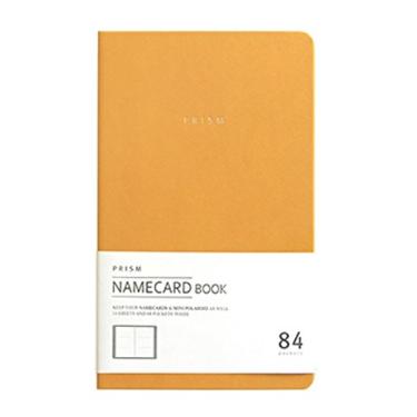 Imagem de Livro de cartões com nome de prisma da Indigo - Porta-cartões de visita, organizador, Instax Mini Álbum de fotos, Amarelo