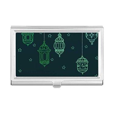 Imagem de Porta-cartões de visita com padrão geométrico simples Lantern