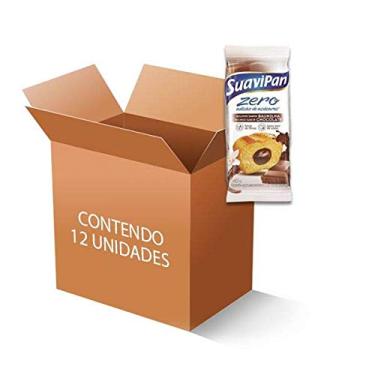 Imagem de Bolinho Suavipan Zero Açúcar Baunilha Recheado Com Chocolate, Contendo 12 Unidades De 40g Cada
