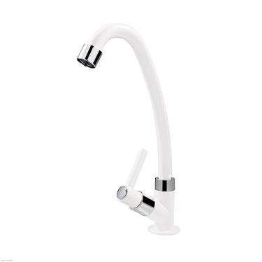 Imagem de Bruno Acabamentos Torneira Branca para Cozinha Bancada 1067 Alavanca