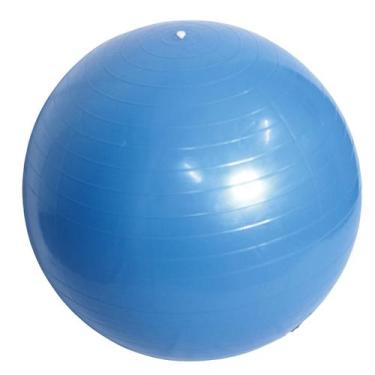 Imagem de Bola Fitness Para Pilates Yoga Fisioterapia Azul 65 Cm Ginástica Em Ca