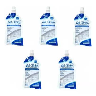 Imagem de Kit com 5 Gel De Contato Fisio Tens Fes Ultrassom Bag 100g