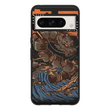 Imagem de CASETiFY Capa Impact para Google Pixel 8 Pro - Great Sushi Dragon - Preto fosco
