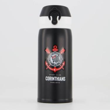 Imagem de Garrafa Térmica Corinthians Flip 300ML Preto Único