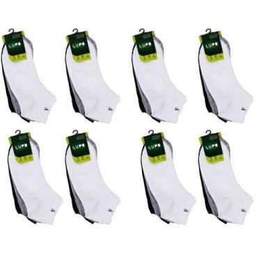 Imagem de Kit 24 Meias Masculina LUPO Cano Curto, 33 a 38