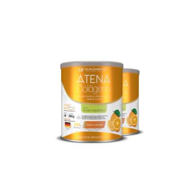 Imagem de 2x colágeno atena verisol+ácido hialurônico sabor laranja - HF Supleme