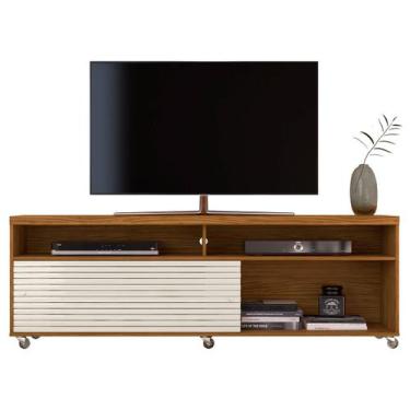 Imagem de Bancada Frizz Cross TVs Até 65 Naturale Off White 396130 Madetec