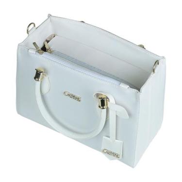 Imagem de Bolsa Feminina Transversal Tiracolo Estilosa Crshoes, Branco