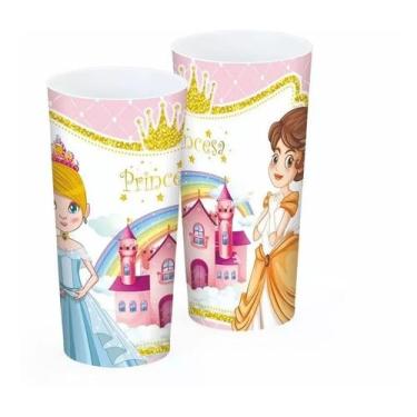 Imagem de Kit 6 Copo Plástico 350ml Infantil Tema Lembrancinha Enfeite - Revenda