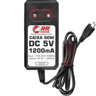 Imagem de Carregador Compatível Com Caixa Amplificada Amvox DC 5V 1200mA ACA 130