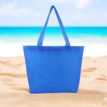 Imagem de Bolsa Sacola Moda Praia Academia Varias Cores - MV, Azul
