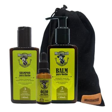 Imagem de Kit Shampoo para Barba + Balm para Barba + Oleo para Barba - Muchacho 
